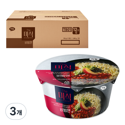 더미식 비빔면 컵 130g, 3개