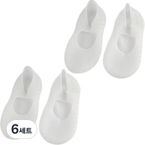 간지트레이딩 간지앳홈 보습 젤 양말 화이트 L, 6세트