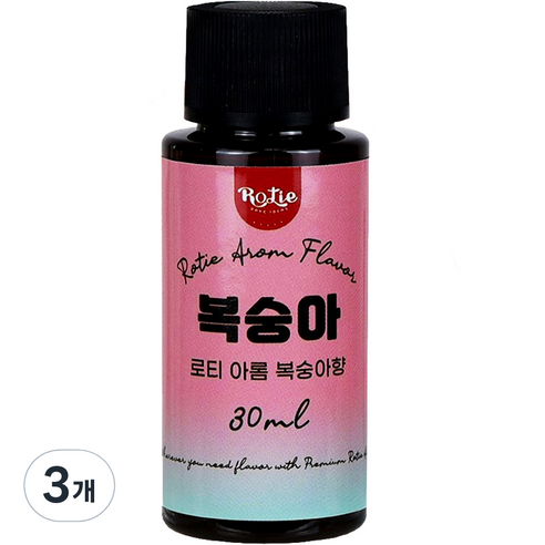 로티 아롬 복숭아향 식품 향료 30ml, 30g, 3개
