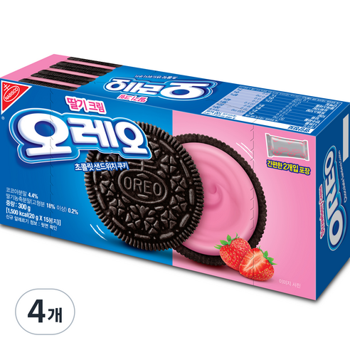 동서 오레오 딸기크림, 300g, 4개