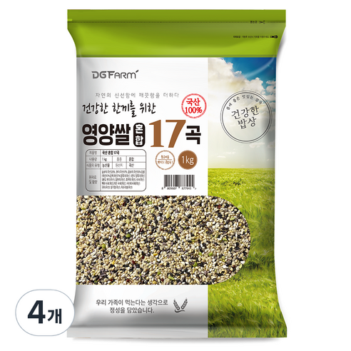 국산 혼합 17곡, 1kg, 4개
