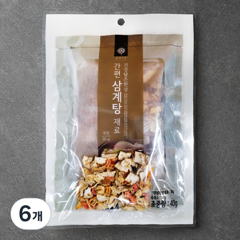 몸애조화 삼계탕 앤 죽채소, 6개, 40g