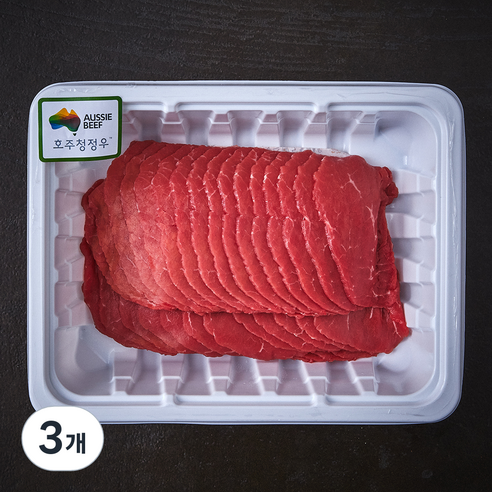호주산 홍두깨 메가 육전 샤브샤브용 (냉장), 700g, 3개