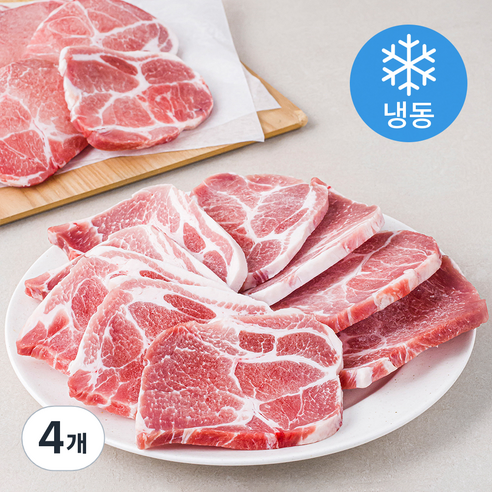 동원 스페인산 목살 구이용 (냉동), 2kg, 4개