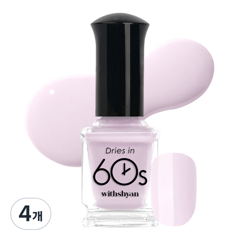 위드샨 60초 매니큐어 9ml, M136 플라워버드, 4개