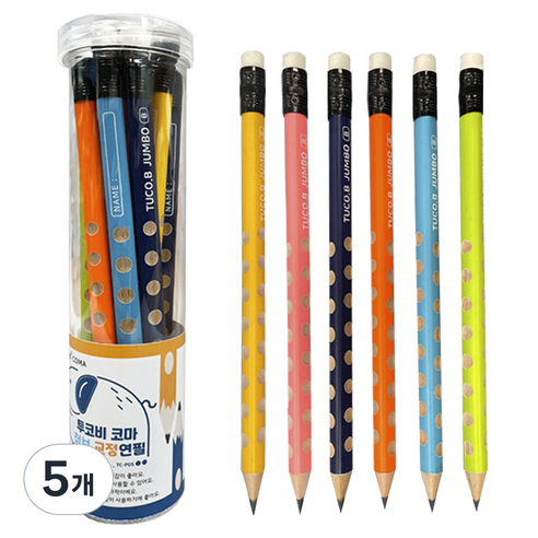 투코비 코마 점보 교정연필 B TC-P05, 랜덤발송, 60개
