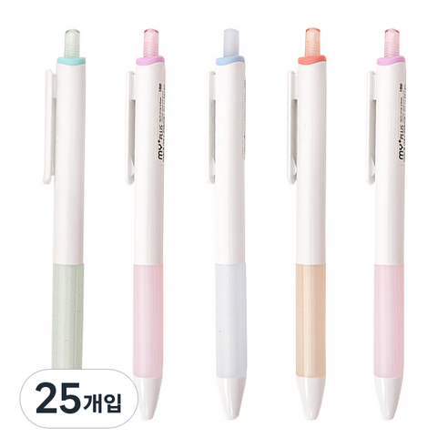 투영디자인 마이플러스 파스텔 젤펜 0.5mm, 랜덤 발송, 25개입