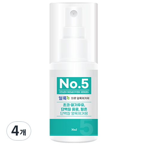 엘타얼룩이 의류 얼룩제거제 No5, 30ml, 4개