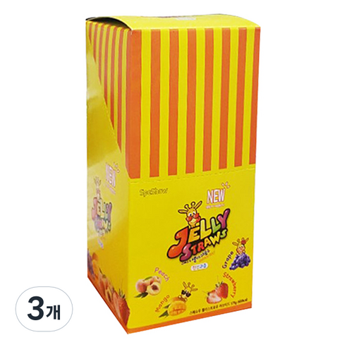 스페쇼우 젤리스트로우 4가지맛, 579g, 3개