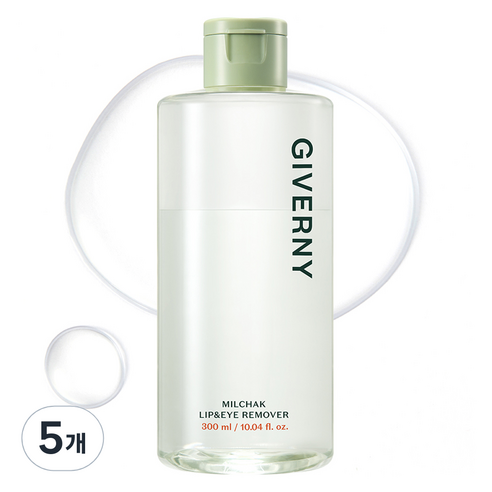 지베르니 밀착 립 앤 아이 저자극 리무버, 300ml, 5개