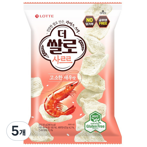 더쌀로 사르르 고소한새우맛, 3개, 50g