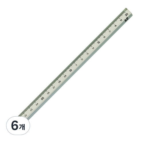 롭다 아크릴스틱자 20cm, Sage Green, 6개