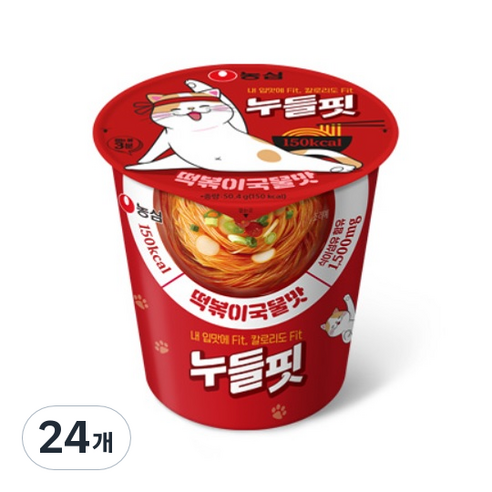 누들핏 떡볶이 국물맛 50.4g, 24개