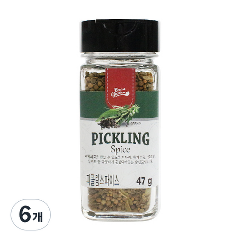 브레드가든 피클링 스파이스, 47g, 6개