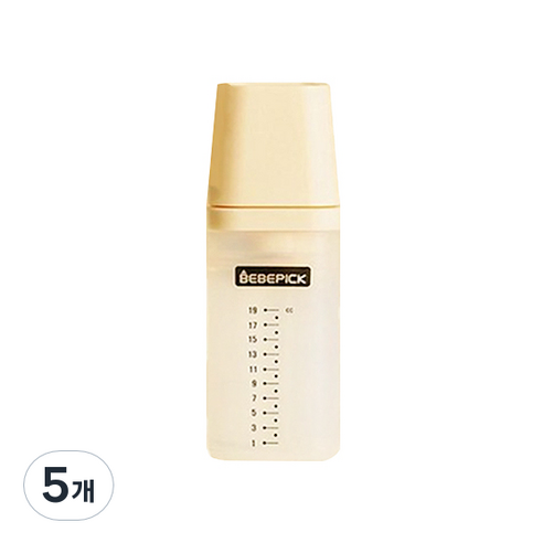 베베픽 실리콘 검정눈금 물약병, 5개, 버터