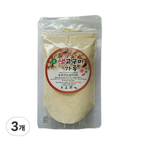 조내기고구마 생고구마 가루, 100g, 3개