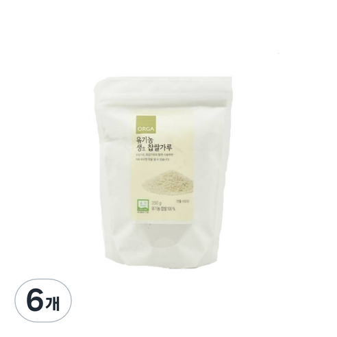 올가홀푸드 유기농 생 찹쌀가루, 350g, 6개