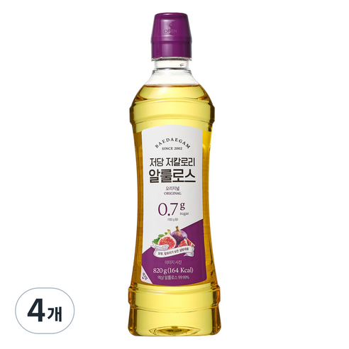 배대감 저당 저칼로리 알룰로스 오리지널, 820g, 4개