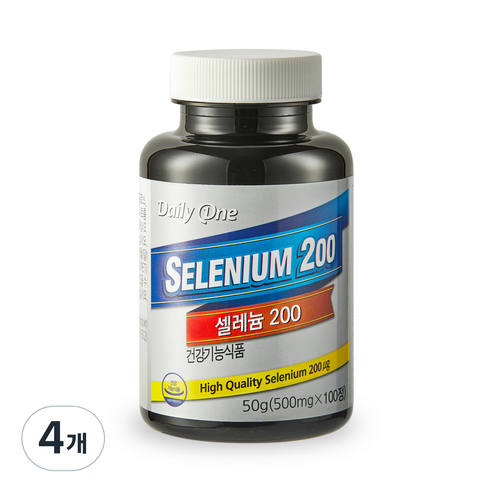 데일리원 셀렌 200 기타영양제, 100정, 4개