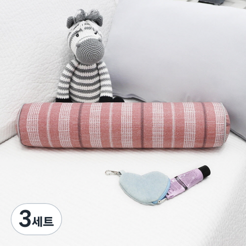 베드앤데코 에브리데이 경추 목베개 + 솜 세트, 크레욘핑크, 3세트