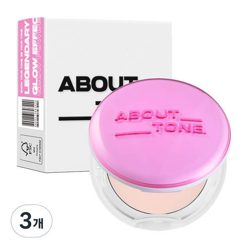어바웃톤 글로우 파우더 팩트 8g, ONE COLOR, 3개