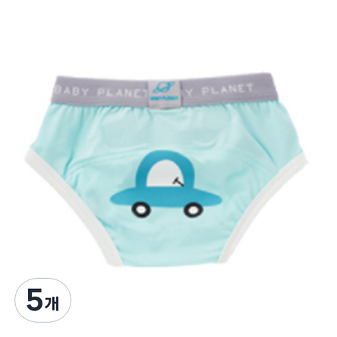 베이비플라넷 밤부 배변훈련팬티 부릉부릉 자동차, 혼합색상, 5개