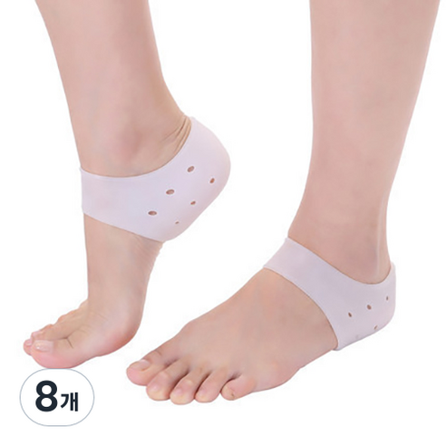 에이블 실리콘 뒷꿈치 각질관리 패드 화이트, 1개입, 8개