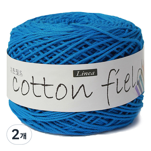니뜨 코튼 필드 뜨개실 80g, 329 블루, 2개