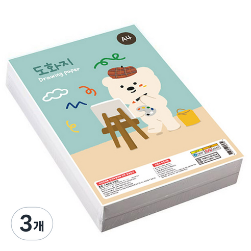 아트모아 스케치북 도화지, A4, 250매, 3개