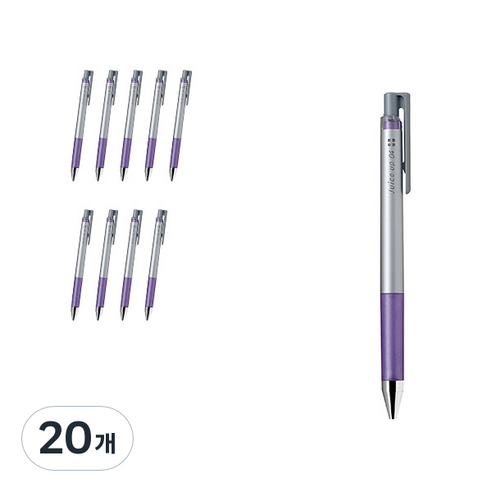 파이롯트 쥬스업 젤잉크펜 0.4mm, 메탈릭바이올렛, 20개