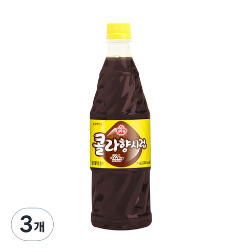 오뚜기 음료베이스 시럽(콜라), 1kg, 3개