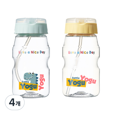 코멕스 요구요구 빨대 물병 460ml, 랜덤발송, 4개