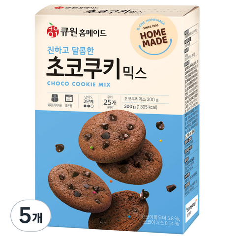 큐원 홈메이드 초코쿠키 믹스, 300g, 5개
