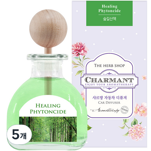 더허브샵 샤르망 차량용 디퓨저 50ml 본품, 숲길산책, 5개