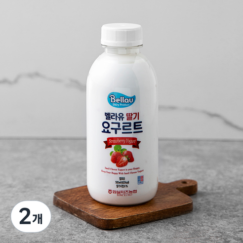 벨라유 딸기 요구르트, 500ml, 1개입, 2개