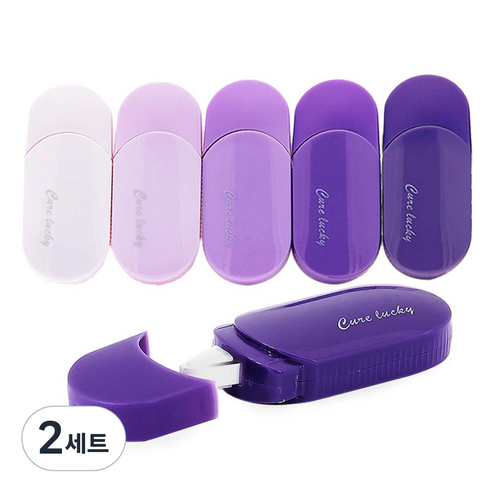 다다 바이올렛 그라데이션 수정테이프 6종 x 2p 세트, 혼합색상, 2세트