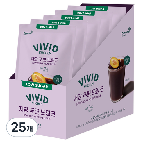비비드키친 저당 푸룬 드링크, 25개, 200g