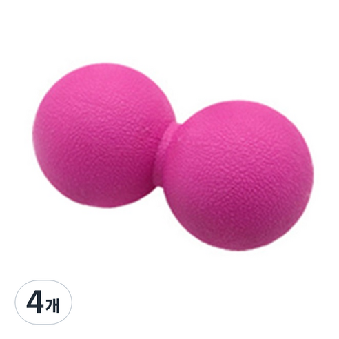 허브플러스 지압 땅콩 마사지볼, 4개, 핑크