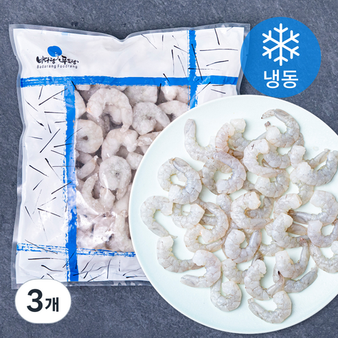 더착한 생새우살 미니 91/110 (냉동), 500g, 3개