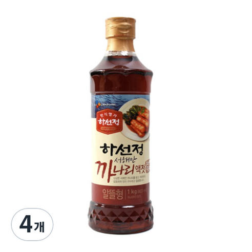 하선정 까나리액젓 실속형, 1kg, 4개