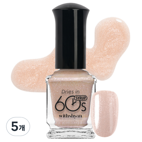 위드샨 60초 매니큐어, M154 글로우시럽, 9ml, 5개