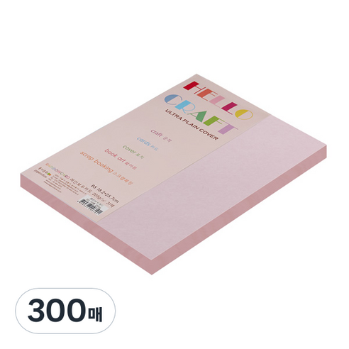 종이문화 친환경색지 레인보우카드 No.23 코스모스핑크, 300매