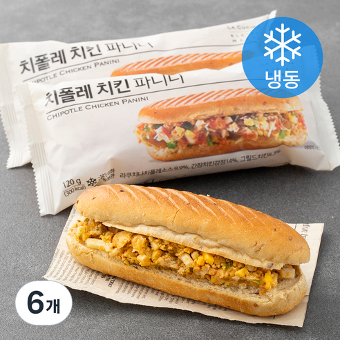 라쿠치나 치폴레치킨 파니니 (냉동), 120g, 1개입, 6개