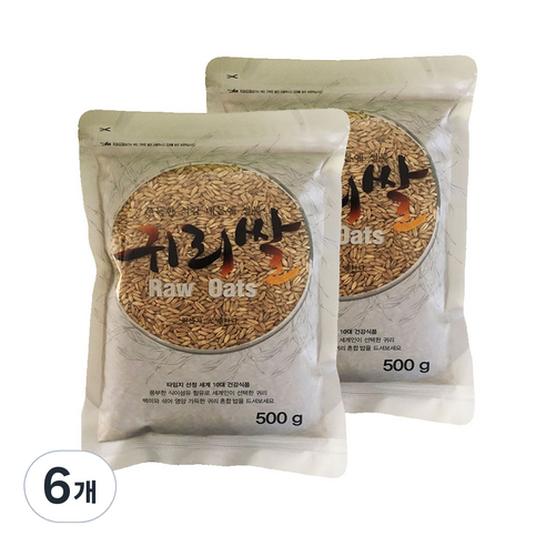 귀리쌀, 500g, 6개