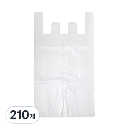 [국내생산] 손잡이형 이불 쓰레기봉투 백색, 40L, 210개