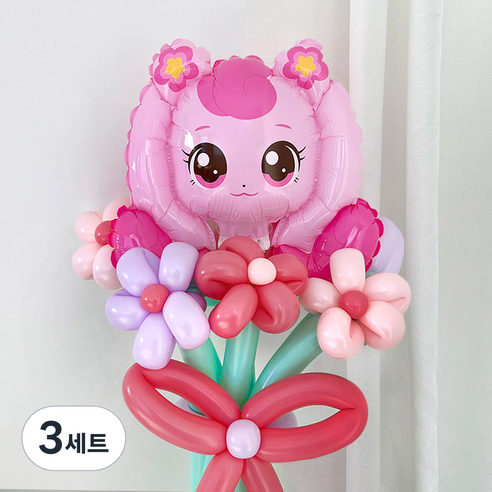 파티아일랜드 캐치티니핑 하츄핑 꽃다발 DIY 세트, 혼합색상, 3세트