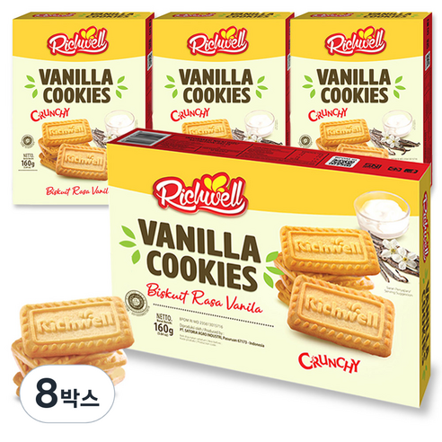 우리가스토리 리치웰 바닐라쿠키, 160g, 8박스