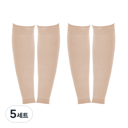 블럭마트 종아리 압박스타킹 2p 베이지, 5세트