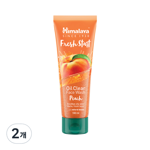 히말라야 프레쉬 스타트 오일 클리어 페이스 워시 피치, 100ml, 2개