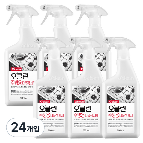 오클린 주방용 다목적 세제 용기, 750ml, 24개